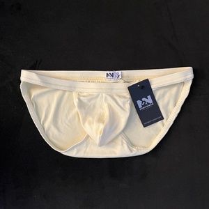 Mens N2N AFTER GLO BRUSHED BIKINI Pale Yellow Sz Medium